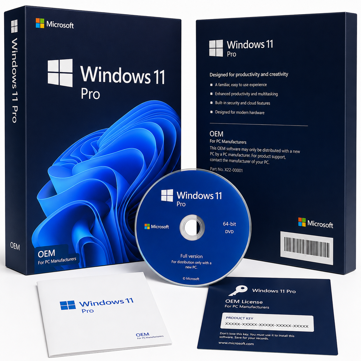 Windows 11 Pro Dvd-rom Full Box Pack OEM Pack License