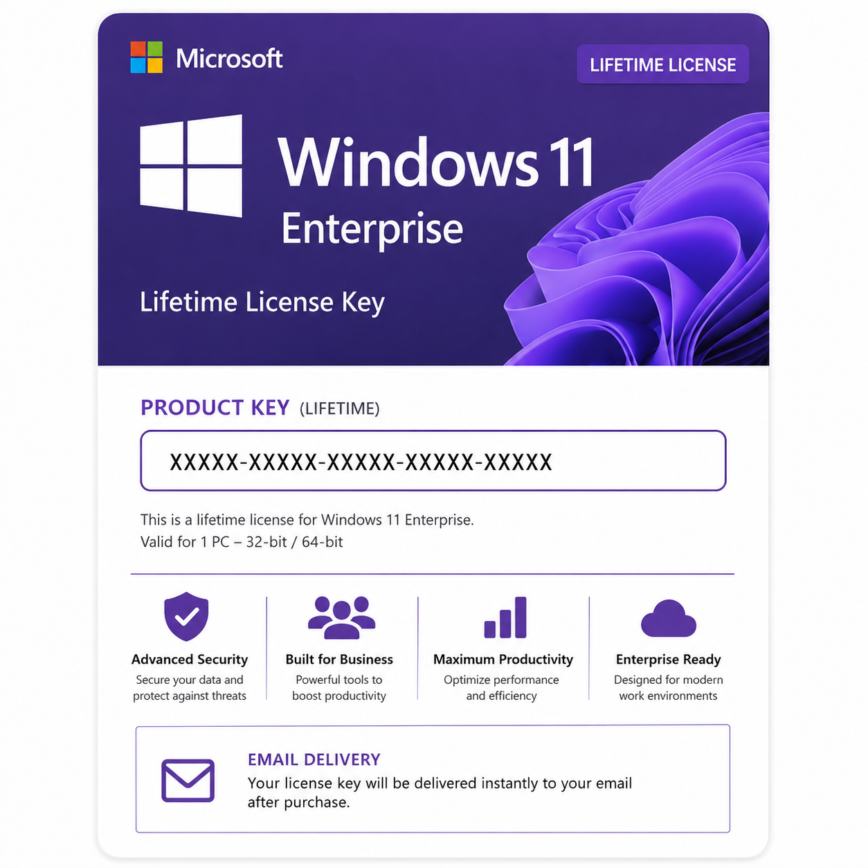 Windows 11 Enterprise Lifetime License Key