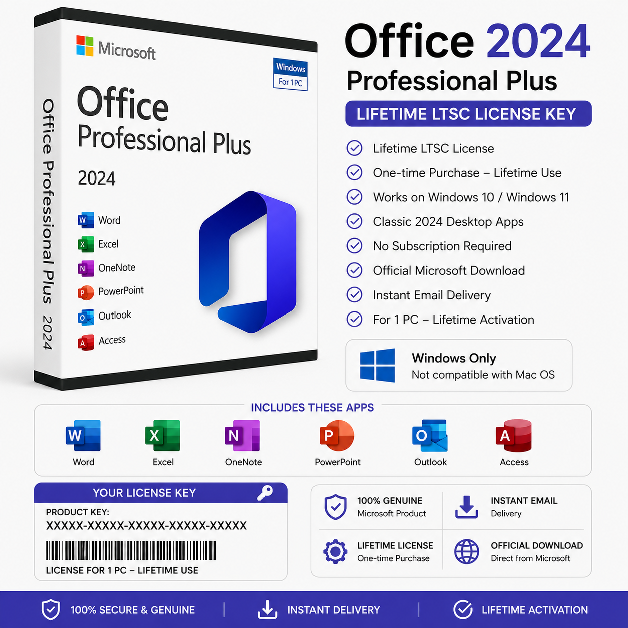 Office 2024 Professional Plus Lifetime LTSC License Key